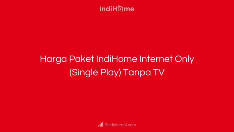 Harga Paket IndiHome Internet Only (Single Play) Tanpa TV