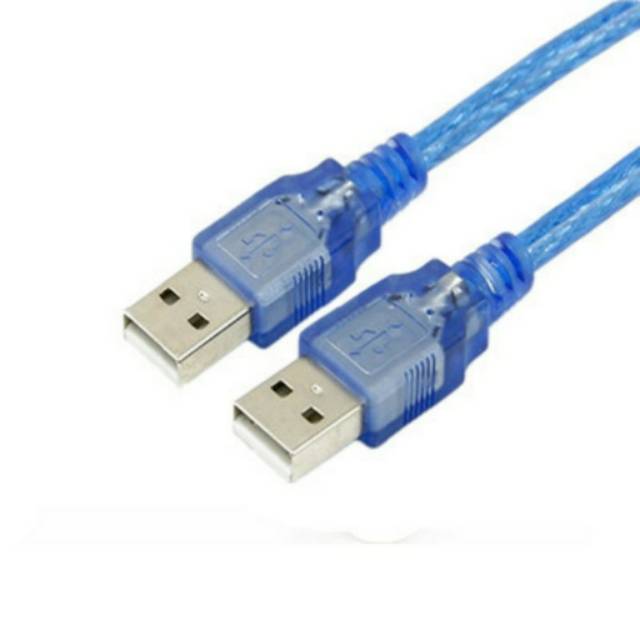 Pasang kabel USB Male to Male ke komputer.